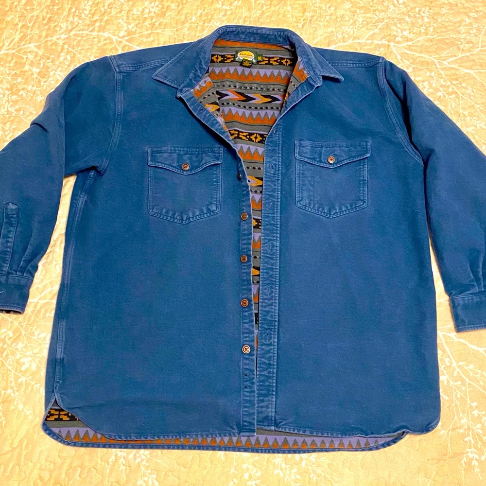 Cabela’s Men’s Chamois Flannel Lined Long Sleeve Shirt-Jacket Size 2XL Tall